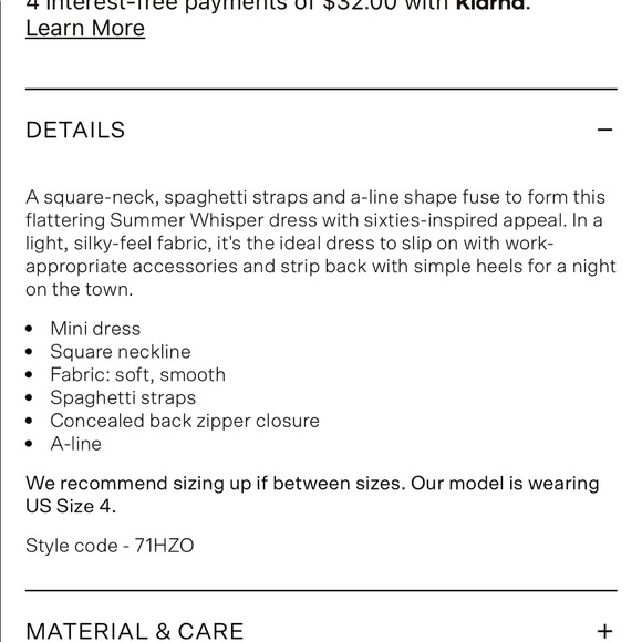 French Connection Square Neck Dress - Picture 4 of 4